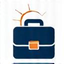 Icon depicting a briefcase and globe, representing corporate travel management